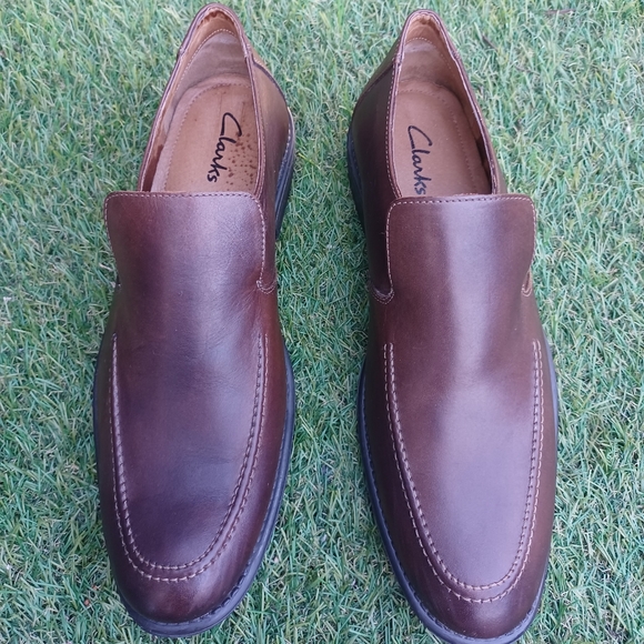 CLARKS Men leather loafters shoes - Picture 2 of 5